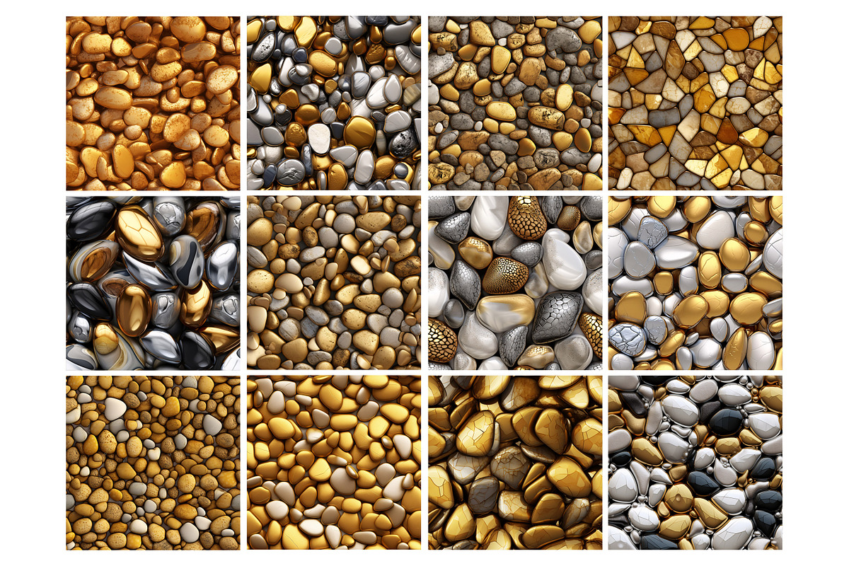 Golden Stones Seamless Pattern, a Pattern Graphic by Forhadx5 (Photo 6 of 9)