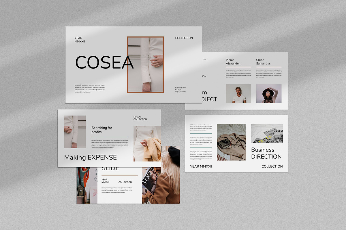 Cosea : Fashion Business Powerpoint, a Presentation Template by Punkl Camp (Photo 1 of 9)