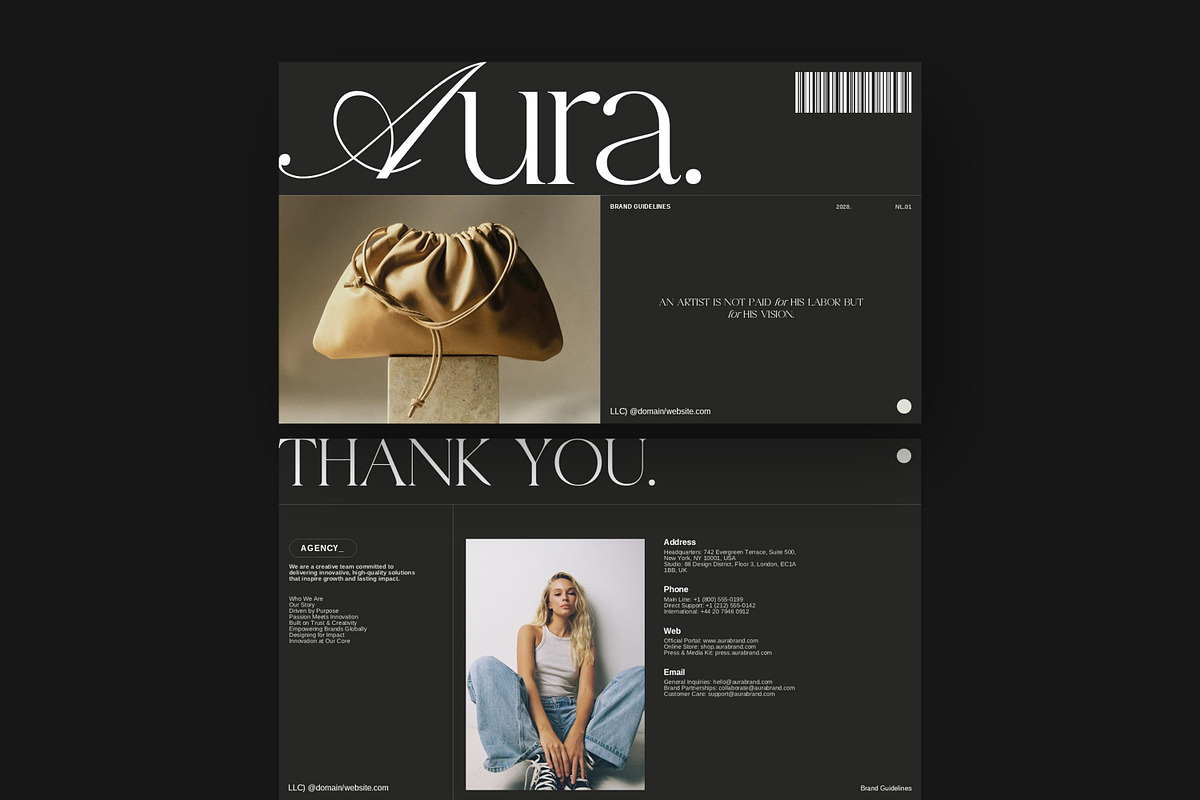 AURA Brand Guideline Presentation, a Presentation Template by GoldenPixelStudio (Photo 10 of 10)