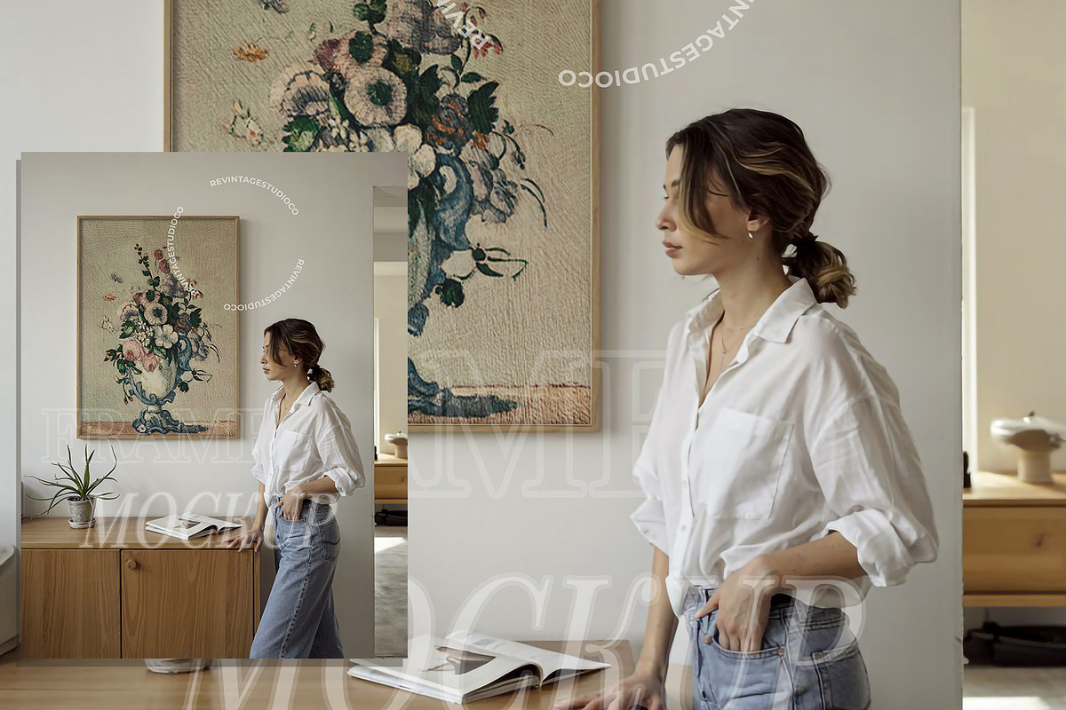 Modern Interior Frame Mockup, a Household Mockup by RevintageStudio (Photo 3 of 6)