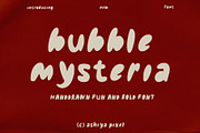 bubble mysteria - handdrawn fun font, a Handwritten Font by Ashiya Pixel (Thumbnail 1 of 10)