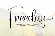 Freeday | Script Font, a Handwritten Font by Scratchones (Thumbnail 1 of 9)