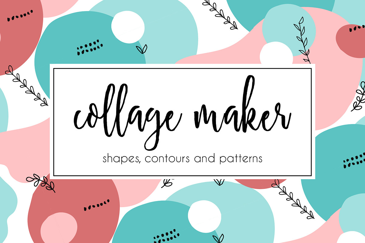 Shape and contour collage ma, a Pattern Graphic by Cozy pattern shop (Photo 1 of 8)