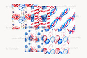 Patriotic Digital Paper 4th of July, a Pattern Graphic by GlamArtZhanna (Thumbnail 4 of 4)