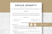 ATS Resume Template - Rockie, a Resume Template by AntDesignStudio (Thumbnail 1 of 9)