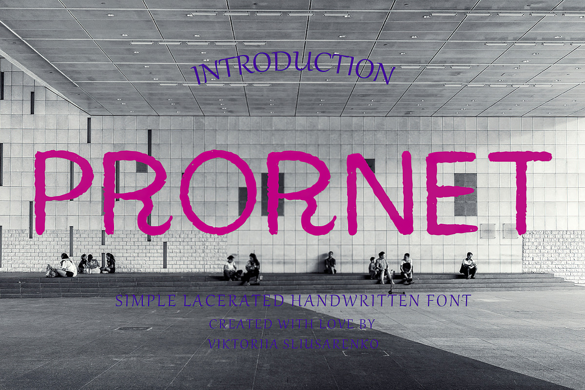 PRORNET - handwritten font, a Serif Font by CHIMERA (Photo 1 of 9)