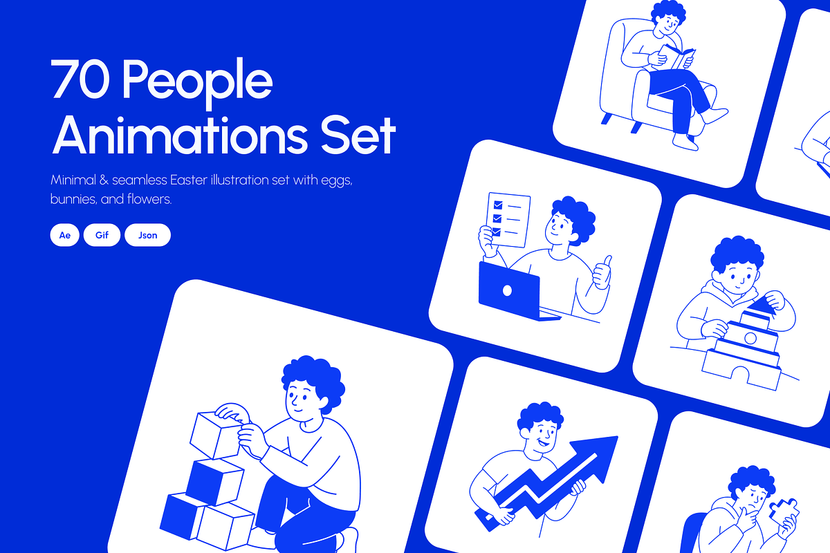 Animated 70 People Illustrations, a Person Illustration by Vectors Market (Photo 1 of 4)