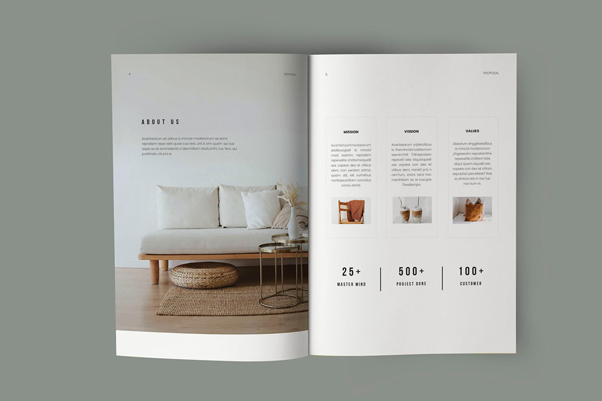 Business Proposal Template, a Brochure Template by HR Studio (Photo 3 of 14)