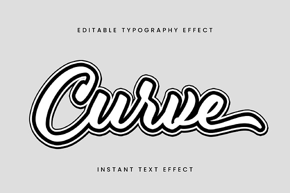 Bold Outline Script Text Effect preview 4