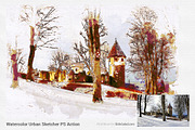 Watercolor Urban Sketcher PS Action, an Action Add-On by SlideSalad (Thumbnail 20 of 21)