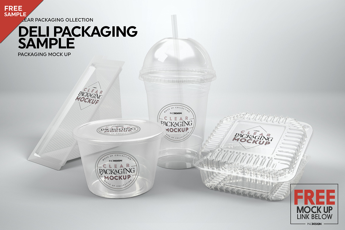 Clear Square Flat Boxes Mockup, a Packaging Mockup by INCDesign (Photo 14 of 14)