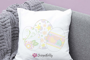 Fancy Easter Eggs Clipart