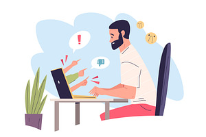 Cyberbullying. Cyber bullying, a Technology Illustration by Stock-Smart-Start