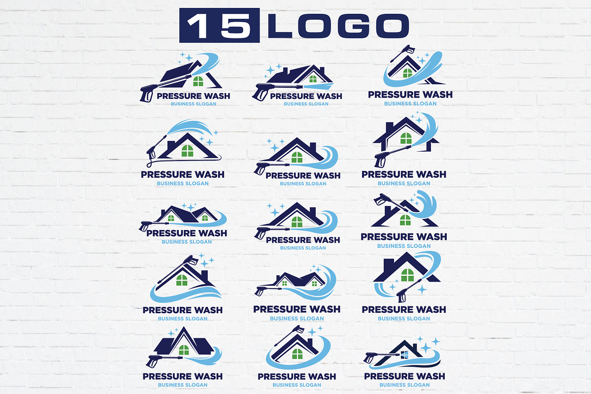 Pressure Washing Logo Bundle, a Branding & Logo Template by Guavanaboy (Photo 1 of 3)