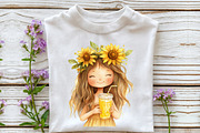 Whimsical Summer Girl Clipart, an Illustration by Rose Art (Thumbnail 4 of 6)