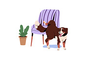 Dog behavior problems set, an Animal Illustration by PaperTrident (Thumbnail 3 of 15)