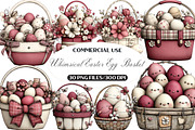 Whimsical Easter Egg Basket Clipart, an Illustration by Black Bird Studio (Thumbnail 1 of 5)