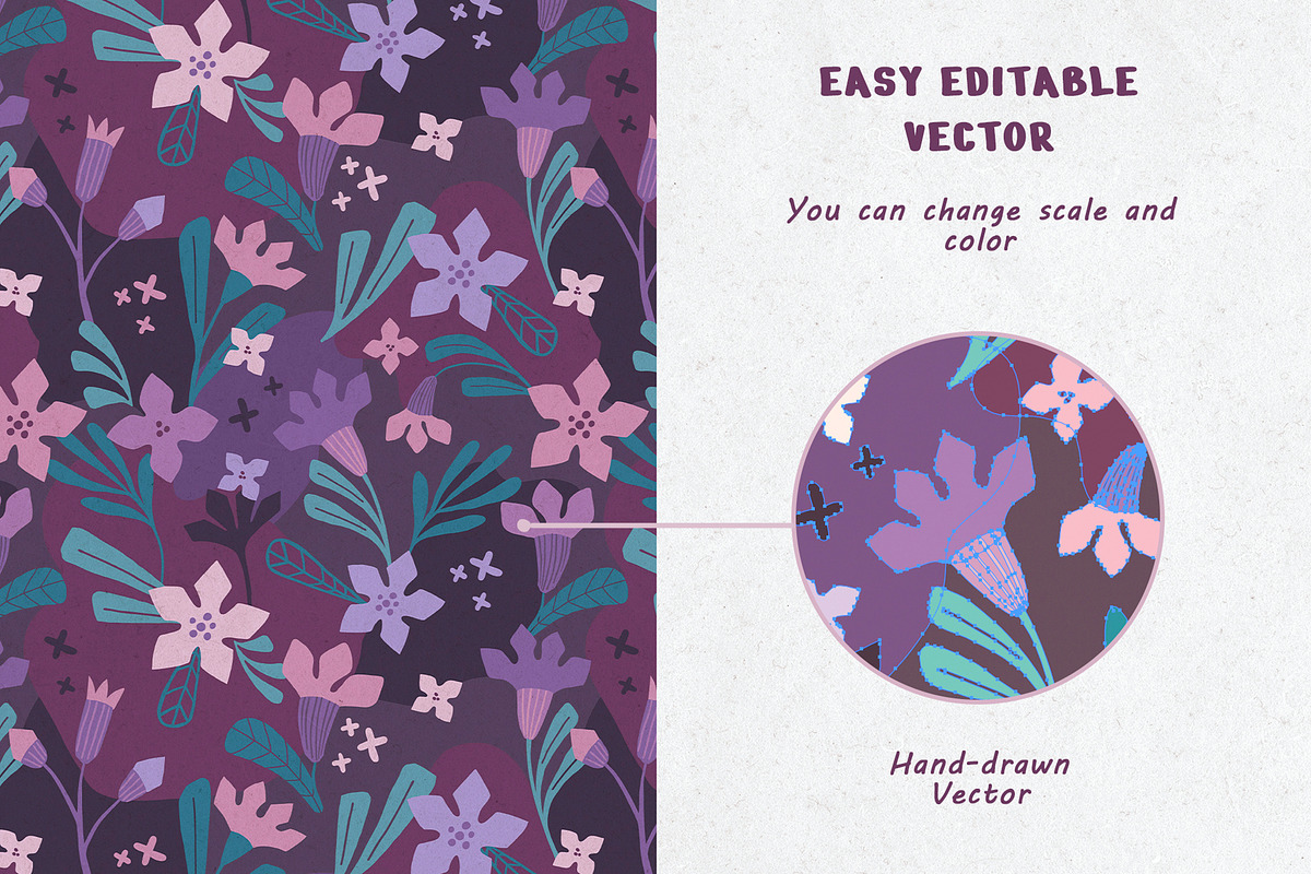 Flowering. Patterns and clipart., an Illustration by Lori Room (Photo 13 of 14)