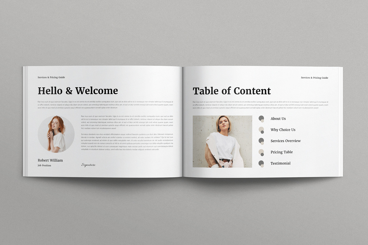 Services & Pricing Guide Landscape, a Brochure Template by E-Type (Photo 2 of 7)