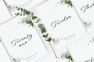 Green Wedding Editable Templates