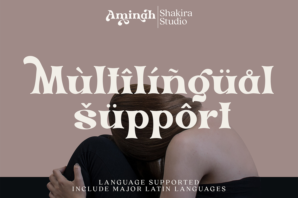 Aminah - Modern Retro Serif, a Serif Font by Shakira Studio (Photo 10 of 11)
