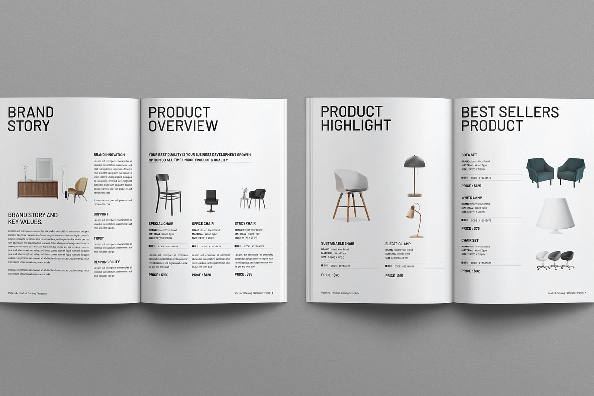Product Catalog Template, a Brochure Template by E-Type (Photo 3 of 7)
