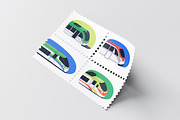 Modern high-speed bullet trains set, a Transportation Illustration by Good Studio (Thumbnail 4 of 4)