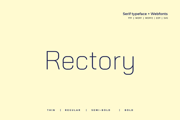Rectory - Modern Typeface + WebFont preview 2