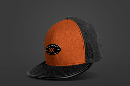 MF Front View Cap Label Mockup