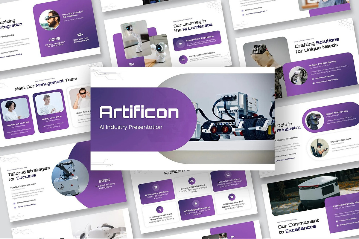 AI Industry Keynote, a Presentation Template by Fit-tee (Photo 1 of 10)