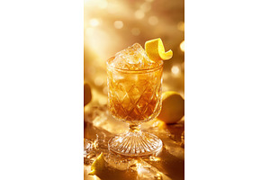Honey-Ginger Tonic in Vintage Glass