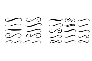 Elegant black swirls and curves, an Illustration by ZinetroN