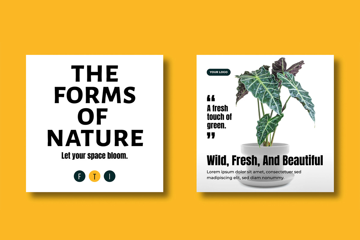Fresh Botanical Social Media Post, a Social Media Template by MightyDesign (Photo 4 of 8)