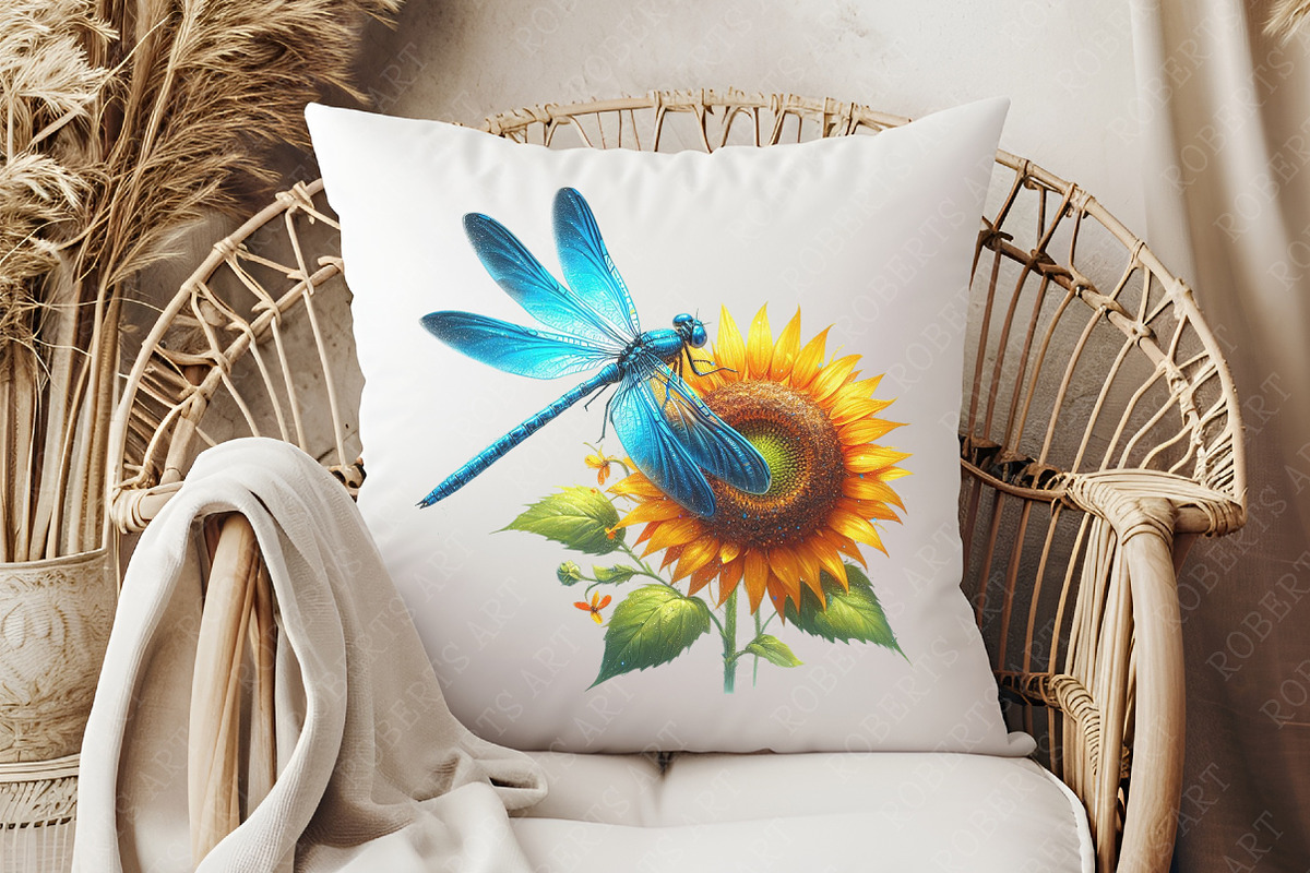 Summer Dragonfly Garden Clipart, an Illustration by RobertsArt (Photo 6 of 7)