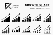 Growth Chart Icon Vector, a Solid Icon by Akatype Studio (Thumbnail 1 of 3)