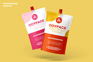 Doypack Pouch With Spout Mockup