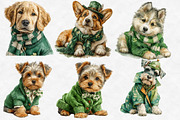 St Patrick's Day Dogs Clipart, an Illustration by Designworld (Thumbnail 2 of 6)