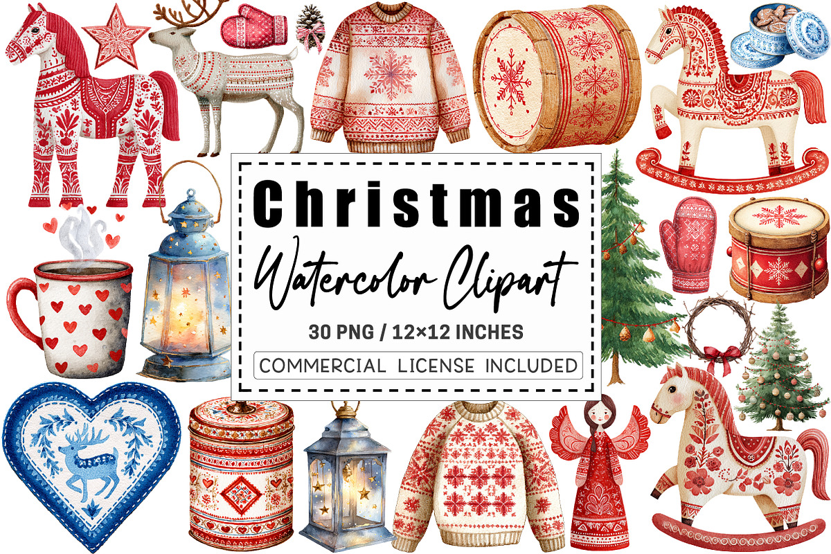 Scandia Christmas Clipart, a Graphic by CitraGraphics (Photo 1 of 4)