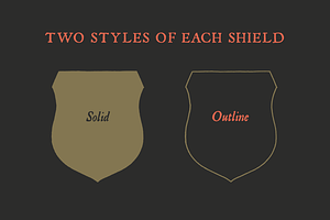 30 Shield Badge Shapes - By Hand