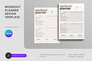 Weekly Workout Planner Template, a Marketing Template by CubicSpace (Thumbnail 1 of 4)