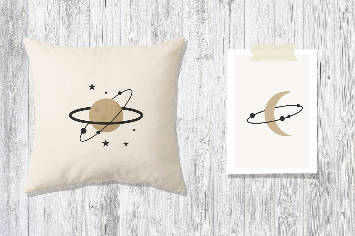 Space Boho Poster Clipart Template, a Decorative Illustration by Imaginary Party (Photo 4 of 7)