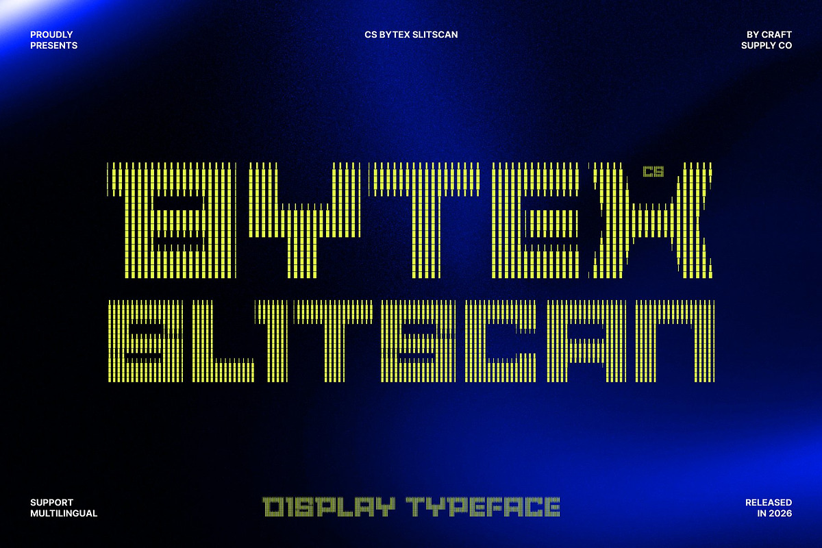 CS Bytex Slitscan, a Sans Serif Font by Craft Supply Co. (Photo 1 of 8)