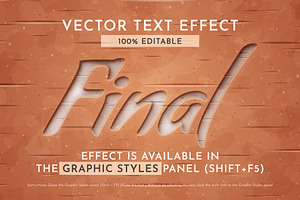 Wood Arving Editable Text Effect