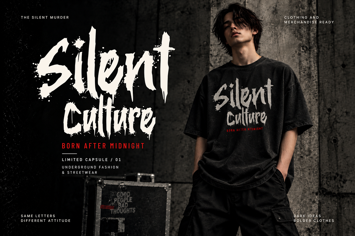 The Silent Murder - Bloody Typeface, a Sans Serif Font by agnyhasyastudio (Photo 9 of 16)
