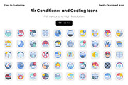 Air Conditioner and Cooling Icons, a Solid Icon by Wencory (Thumbnail 1 of 2)