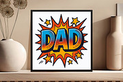 DAD Comic Style Sublimation PNG8, an Illustration by DreamCafeArt (Thumbnail 2 of 7)