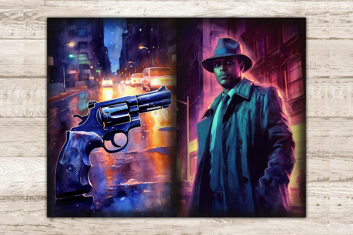 Noire Detective Junk Journal Kit, a Person Illustration by GlamArtZhanna (Photo 5 of 9)