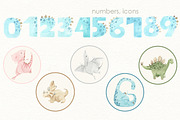 Dinosaurs cute illustration, an Illustration by Love Watercolor Store (Thumbnail 9 of 13)