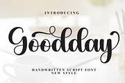 Goodday | Script Font, a Handwritten Font by Scratchones (Thumbnail 1 of 9)