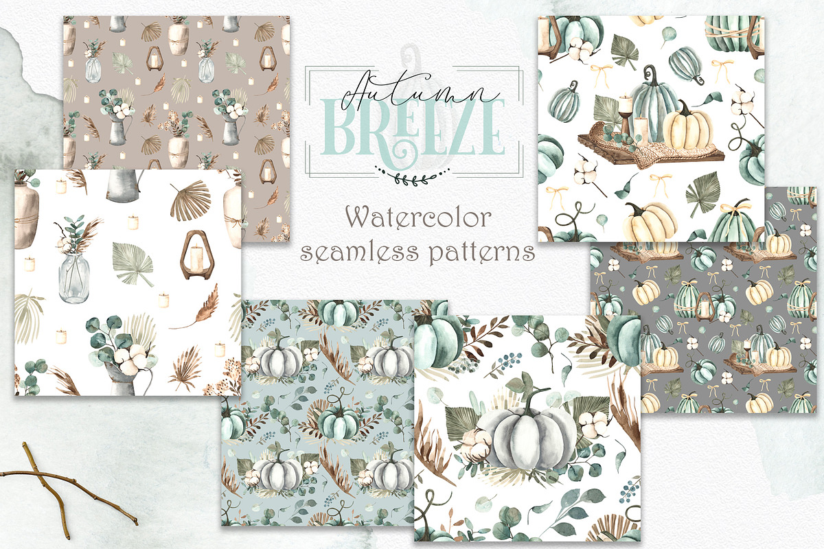 Autumn Breeze. Watercolor collection, an Object Graphic by Ana-Sakuta (Photo 14 of 20)